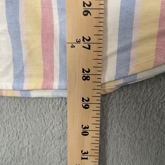 LL Bean Button Down‎ Shirt Women XL Multicolor Striped Pastel Top Blouse Classic - Picture 7 of 9